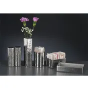 Libbey 6703 - Stainless Steel Pepper Shaker 1-1/4" Dia x 3 1/2" H Hammered Finish Single Gauge - 6/Case 2 image
