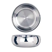 Libbey 6707 Double-Wall Serving Bowl, 7" Dia x 2-3/4" H, 52 oz (1 qt) Stainless Steel - 1/Case 1 image