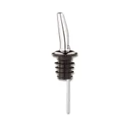 Libbey 75285 Liquor Pourer - 1"-1/2 Tapered Stainless Steel, Silver Spout, No Collar - 60/Case 1 image