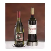 Libbey 763804 Wine Bottle Coaster - 4" Diameter Rolled Edge, Stainless Steel Silver Finish - 12/Case 2 image