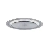 Libbey 763804 Wine Bottle Coaster - 4" Diameter Rolled Edge, Stainless Steel Silver Finish - 12/Case 1 image