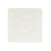 Schonwald 9137018 China Saucer 6.5" x 6.5" with 2.06" Well, Porcelain, White Finish - 6/Case 1 image