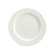 Schonwald 9180027 - 10"-3/4 Round Porcelain Plate, White Donna Pattern, 10.75" - 6/Case 1 image
