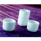 Libbey 950038387 - 14-Oz Round Soup Bowl, 9" Diameter, Flint China, Cascade Pattern, Rim - 12/Case 2 image