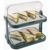 APS Germany APS 09204 Display Case, 17"3/8" H x 12"5/8" D, Stainless Steel, Black - 1/Case 1 image