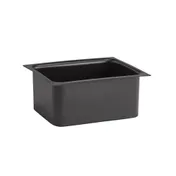 APS Germany APS 14037 - GN 1/2 Pan, 12.25" L x 9.875" W x 5.5" H, Black PS, Locking - 1/Case 1 image