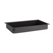 APS Germany APS 14041 - GN 1/1 Valo Box Insert, 20"-1/4 x 12"-1/4 x 2"⅜, Black Plastic, Notches - 1/Case 1 image