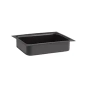 APS Germany APS 14042 Valo Box Insert, GN 1/2 (12" x 9-7/8" x 2-3/8"), Black Polystyrene - 1/Case 1 image