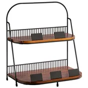 APS Germany APS30339 - 2-Tier Rectangular Tray Stand, 14" L x 8 1/2" D x 15-3/4" H, Metal Construction, 11-Piece Case 1 image