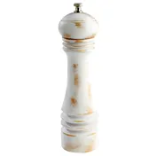 APS Germany APS 40535 Pepper Mill, 2-1/4" Dia x 6" H, Adjustable Grind, Beechwood, Vintage White - 4/Case 1 image
