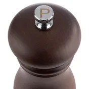 APS Germany APS 40573 Pepper Mill - 2.5" x 9" Stainless Steel & Dark Brown Beechwood, Grind - 1/Case 1 image