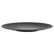 APS Germany APS 85066 - 16.5" Black Melamine Round Plate, 1.375" H Durable Dishwasher Safe - 6/Case 1 image
