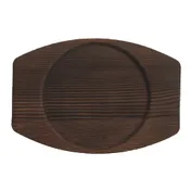 Libbey CIS-15TR - Round Wood Trivet, 7" Brown Finish, 7-7/8" L x 7" W x 1/2" H - 12/Case 1 image