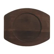 Libbey CIS-17TR Trivet - 8 1/2" Diameter Wood Trivet, Brown Finish, Hand Wash Only - 6/Case 1 image