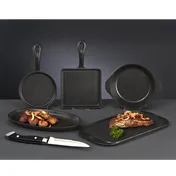 Libbey CIS-18 Oval Cast Iron Sizzle Platter, 9" Top x 6-1/2" Bottom, Black Finish, No Handle - 12/Case 2 image