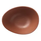 Libbey DRI-5-C Oval Porcelain Bowl - 4" x 1-3/4" H, 3-Ounce, Satin Matte Driftstone Finish - 24/Case 1 image
