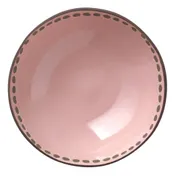 Libbey DULCET-3P - 14-oz Pink Dot Soup Bowl, 6" x 1-7/8" Round Ceramic, Microwave Safe - 12/Case 1 image