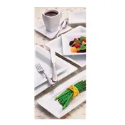 Libbey SL-31 - Square China Saucer 5" Diameter, White Slate Porcelain, 2-1/4" Well Ring - 36/Case 2 image