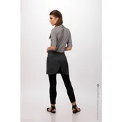 Chef Works AHN05-CHR-0 - Charcoal Waist Apron, 16"L x 38"W, Poly/Cotton, 3 Pockets 2 image
