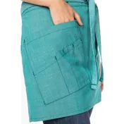 Chef Works AHN06-JAD-0 Medford Half Bistro Waist Apron, 16"L X 38"W, Poly/Cotton, Jade - 1/Case 1 image