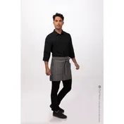 Chef Works AHN07-BLK-0 Waist Apron, 16"L X 38"W, 4 Pockets, Poly/Cotton, Black - 1/Case 1 image