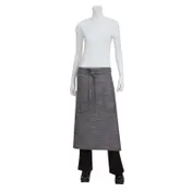 Chef Works ALWXX022-BSL-0 Corvallis Waist Apron, 31"L x 31"W, 100% Cotton Denim, Gray, Hip Pockets 1 image