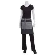 Chef Works AW044-BLK-0 - 19"L X 28.5"W Black 100% Cotton Denim Waist Apron 1 image