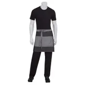 Chef Works AW046-BLK-0 Waist Apron, 19"L x 28-1/2"W, Black, 100% Cotton Denim, 3 Pockets 1 image