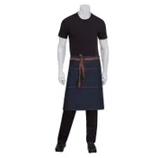 Chef Works AW049-IBL-0 Waist Apron, 24"L x 32"W, Indigo Blue, 100% Cotton Denim, Front Pockets 1 image
