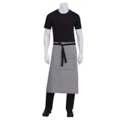 Chef Works AW051-BLK-0 Black 30"L X 31.5"W Poly/Cotton Waist Apron - 1/Case 1 image