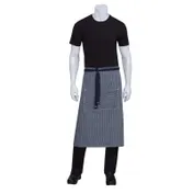 Chef Works AW051-IBL-0 Bistro Waist Apron, 30"L x 31-1/2"W, Indigo Blue, Cotton/Poly, Pocket, 2 Pockets 1 image