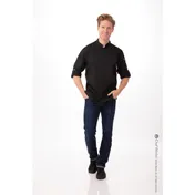 Chef Works BCLZ008-BLK-5XL Men'S Hartford Chef Coat, Black, 5XL, Poly/Cotton, Long Sleeve 1 image