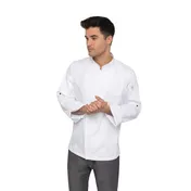 Chef Works BCLZ008-WHT-3XL Chef Coat, White 3XL, PolyCotton Twill, Cool Vent Sides, Dual Zipper 1 image