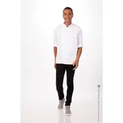 Chef Works BCLZ008-WHT-6XL Men'S Hartford Chef Coat, White, 6XL, Poly/Cotton 1 image