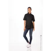 Chef Works BCWSZ006-BLK-3XL Sleeve Chef Coat, 3XL Black, 65/35 PolyCotton Twill, Pockets, Cool Vent 1 image