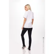 Chef Works BCWSZ006-WHT-3XL Women's Short Sleeve Chef Coat, 3XL White Lite Twill, Pockets, Cool Vent 2 image