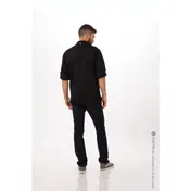 Chef Works CBC01-BLK-XS Men’s Bowden Chef Coat, XSmall Black, 65/35 Poly/Cotton Lite Twill 2 image