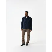 Chef Works CEL01-NAV-M Chore Coat Men Medium Navy Cotton 9.9 oz Buttons Long Sleeve Hip Pockets 1 image