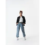 Chef Works CEL01W-BLK-M Women's Chore Coat, Single Breasted Metal Buttons, Long Sleeve, Black Cotton 1 image