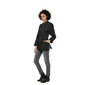 Chef Works CES02W-BLK-S Chef Coat, Short Sleeve, Black, Size S, 65/35 Poly/Cotton Twill, Slim Fit 2 image