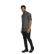 Chef Works CEZ01-BLK-XL - Delancey Black Chef Coat, XLarge Unisex, Cotton Denim, Short Sleeve 1 image