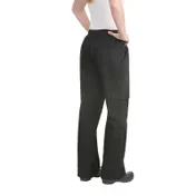 Chef Works CPWO-BLK-XS Cargo Chef Pants, XSmall Black 65/35 PolyCotton, Waistband, Velcro Pockets 1 image
