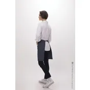 Chef Works F28-Nav-0 Navy Bistro Waist Apron, 19"L X 27.5"W, Poly/Cotton, 2 Pockets - 1/Case 2 image