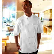 Chef Works KNSS-WHT-XL Tivoli Chef Coat, Short Sleeve, 65/35 Poly/Cotton, White, XL 1 image