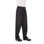 Chef Works NBBP-000-2XL Chef Pants, 2XL Black PolyCotton, Waistband, 2 Side Pockets, Back Pocket 1 image