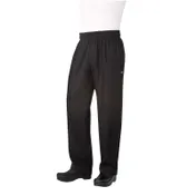 Chef Works NBBZ-BLK-3XL - Chef Pants, 3XL Black, 65/35 PolyCotton, Elastic Waistband, Zipper Fly 1 image