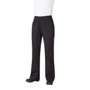 Chef Works PW005-BLK-2XL Women's Baggy Chef Pants, 2XL Black, 65/35 PolyCotton, Waistband, Pockets 1 image