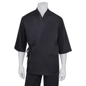 Chef Works SUBK-BLK-LXL Unisex Sushi Coat, Large, Black, Cotton/Poly Twill, 3/4 Sleeve 1 image