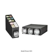 Vollrath B4H LidSaver Dispenser Cabinet, Plastic With 4 Horizontal Lid Compartments, Cup Holder 1 image