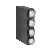 Vollrath B4V LidSaver Dispenser Cabinet, Black Plastic Box System with 4 Vertical Lid Compartments 1 image